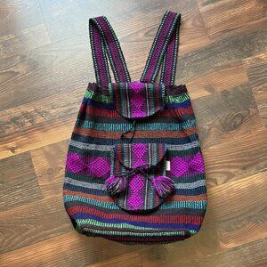 Artesanias Lillo - Baja Handwoven Boho Backpack - Mexico